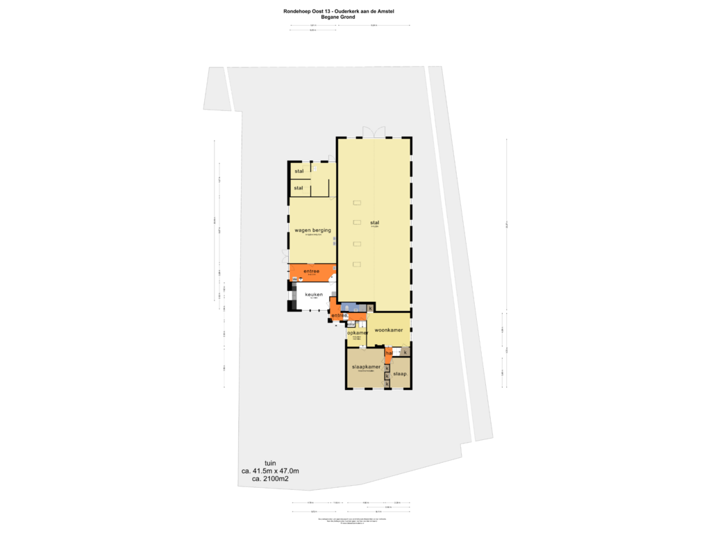 View floorplan of BEGANE GROND of Rondehoep Oost 13