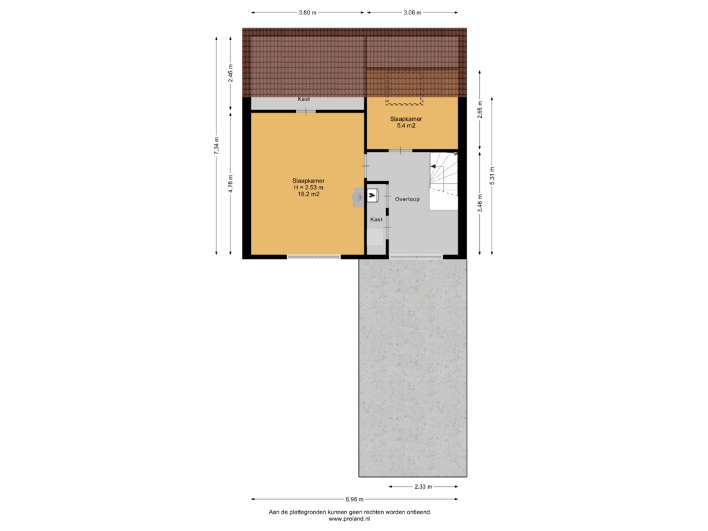 View floorplan of 1e Verdieping of Schoener 16 37