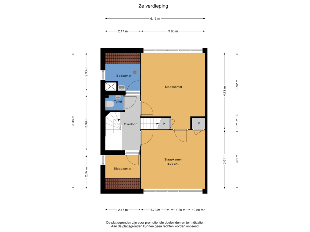 View floorplan of 2e verdieping of Lorentzlaan 8