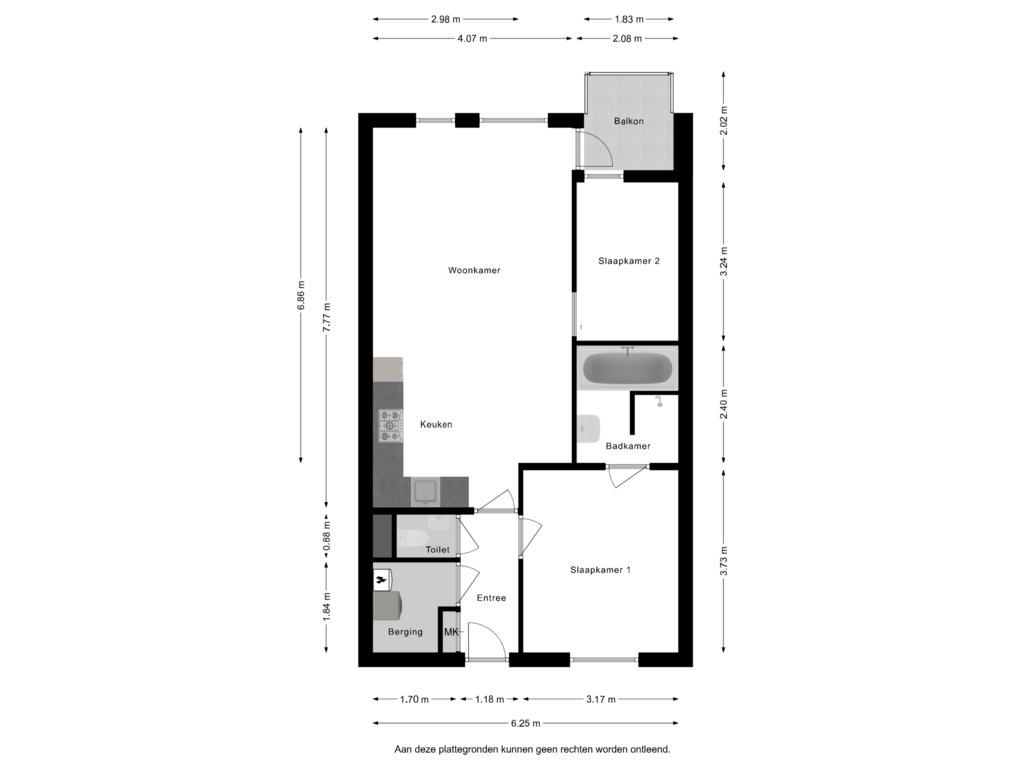 Bekijk plattegrond van Appartement van Majoraan 25