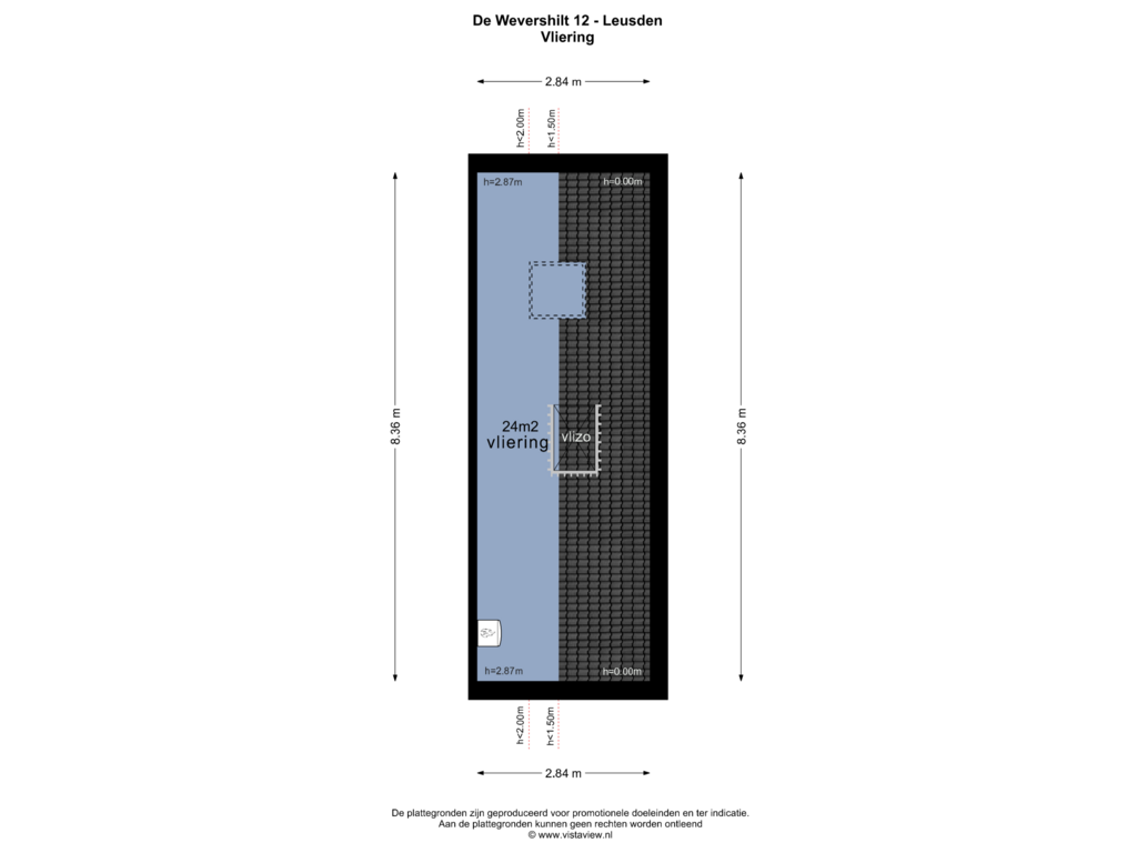 Bekijk plattegrond van VLIERING van De Wevershilt 12