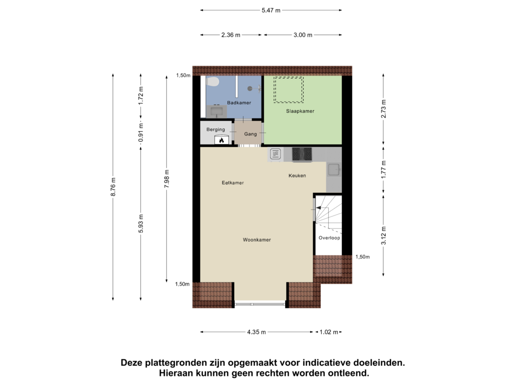 Bekijk plattegrond van Eerste Verdieping van Rensumaheerd 43-B