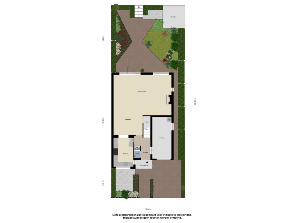 View floorplan of Begane Grond Tuin of Dokter Van Dongenkade 20