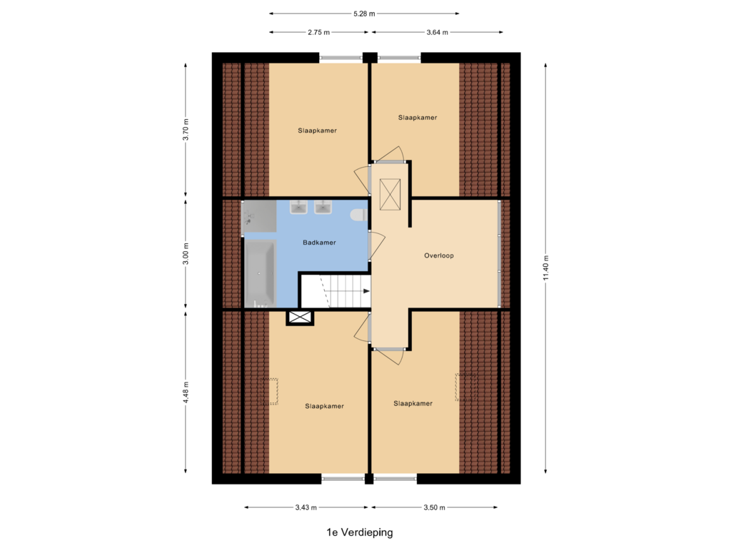 Bekijk plattegrond van 1e Verdieping van Pruimenhof 5