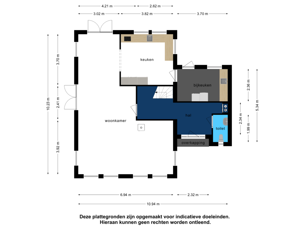 Bekijk plattegrond van Begane grond van Zuiderdijk 1