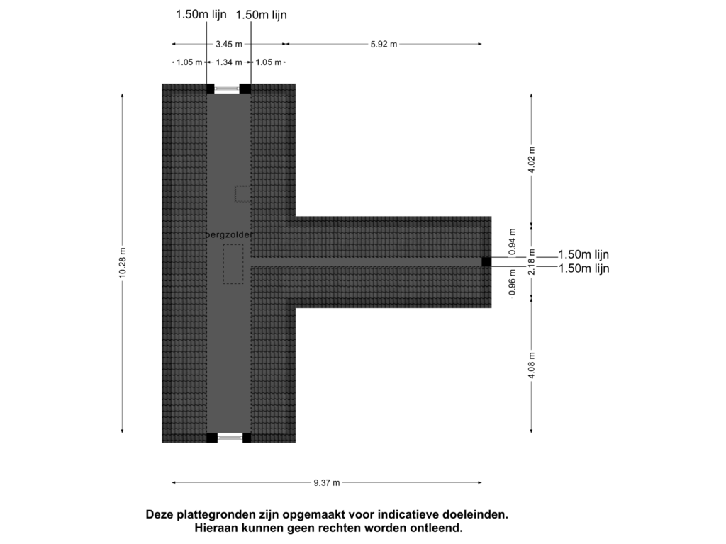 Bekijk plattegrond van 2e  verdieping van Zuiderdijk 1