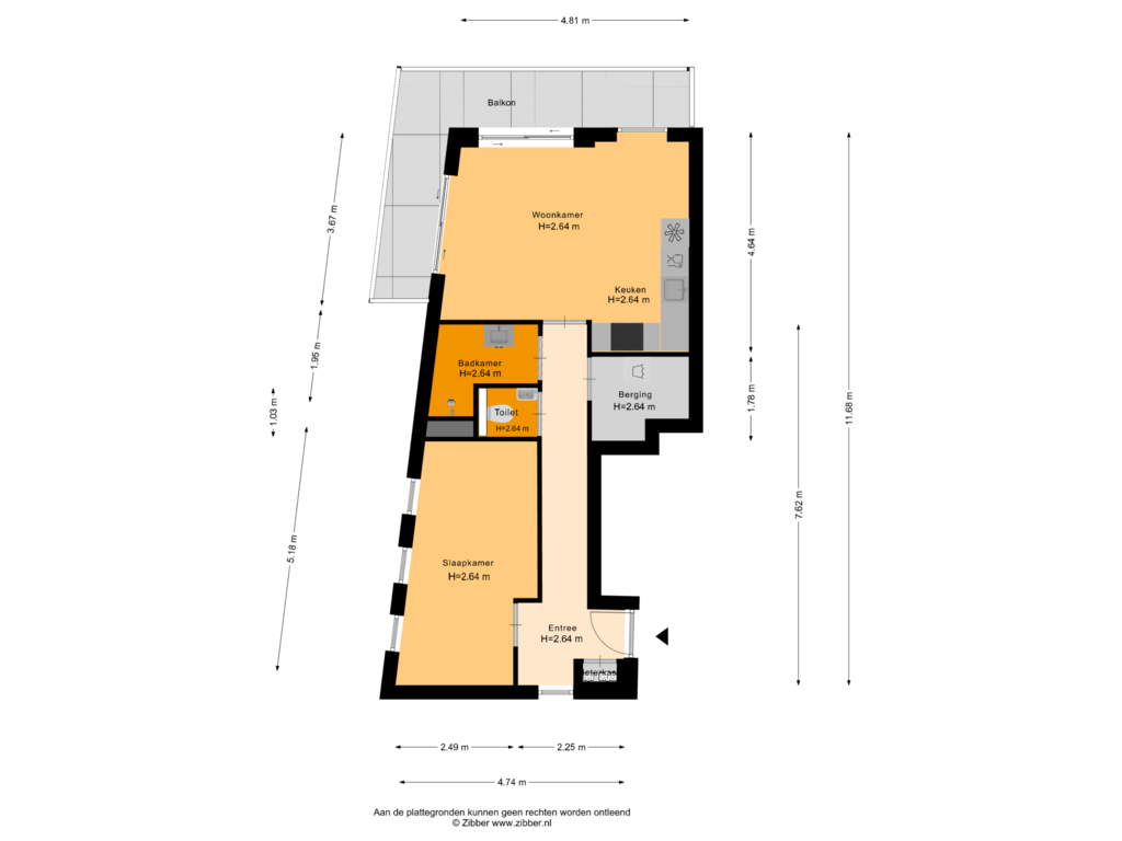 Bekijk plattegrond van Appartement van Laan van Bovenduist 178