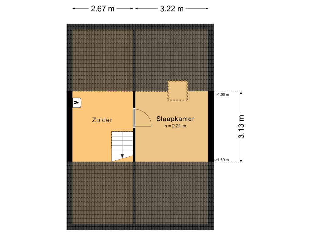 Bekijk plattegrond van Tweede verdieping van Kanostraat 109