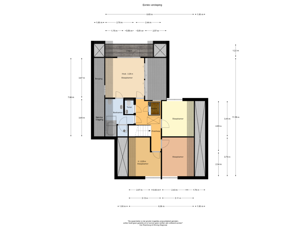 Bekijk plattegrond van Eerste verdieping van Heidehof 9