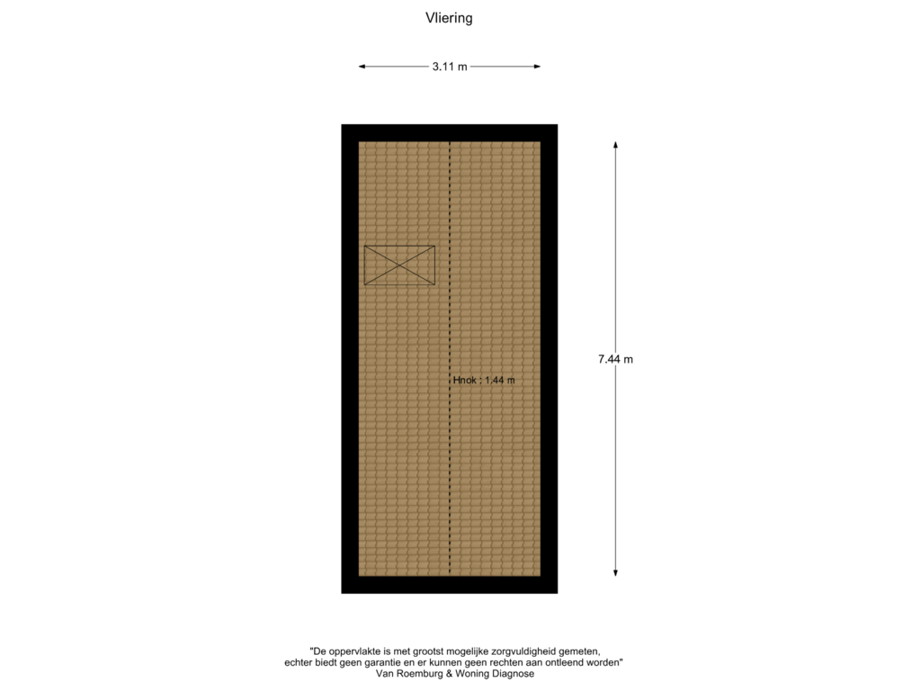 Bekijk plattegrond van vliering van Heidehof 9