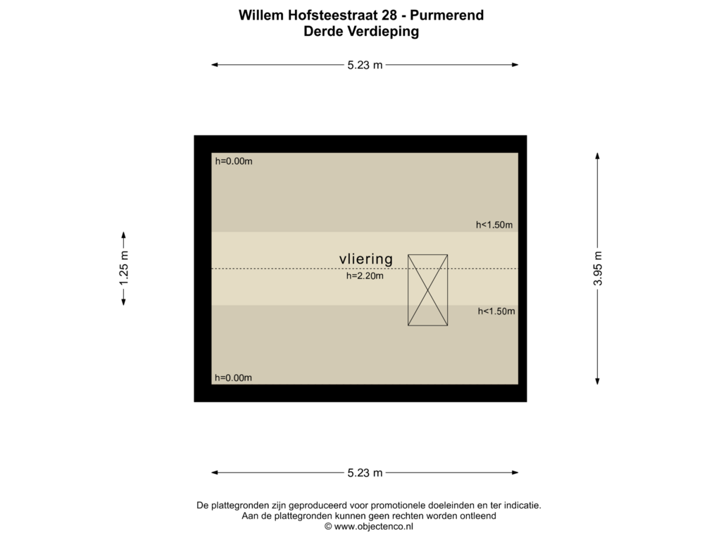 Bekijk plattegrond van DERDE VERDIEPING van Willem Hofsteestraat 28