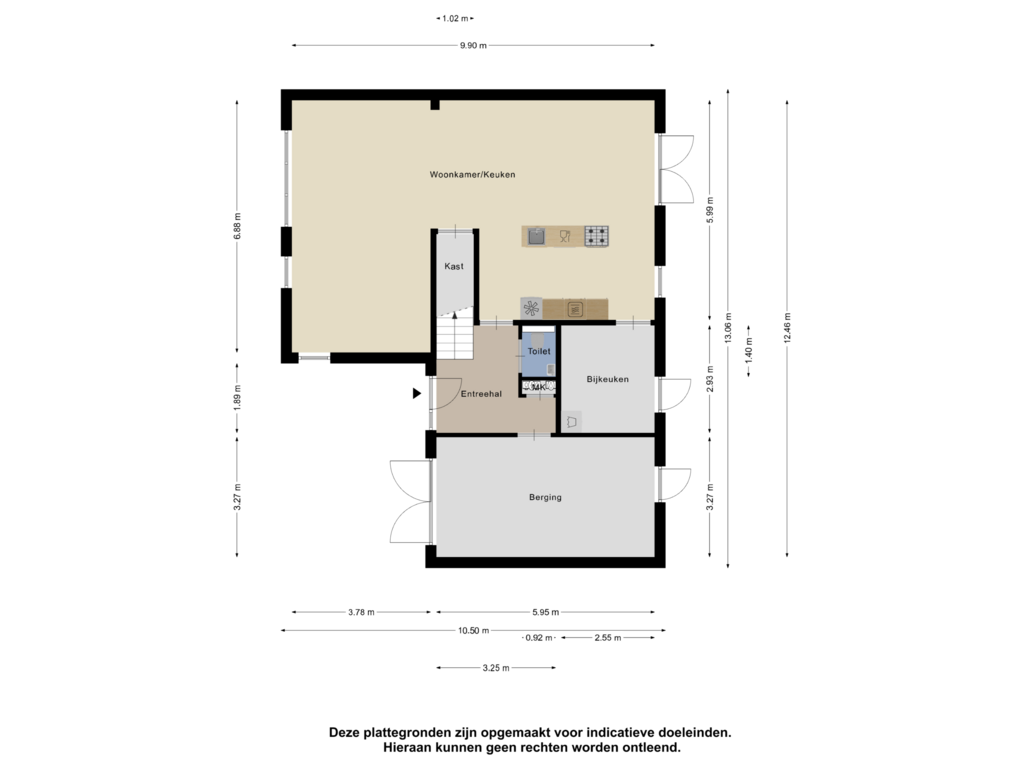 View floorplan of Begane Grond of Zonneweide | Gezinswoning (Bouwnr. 227)