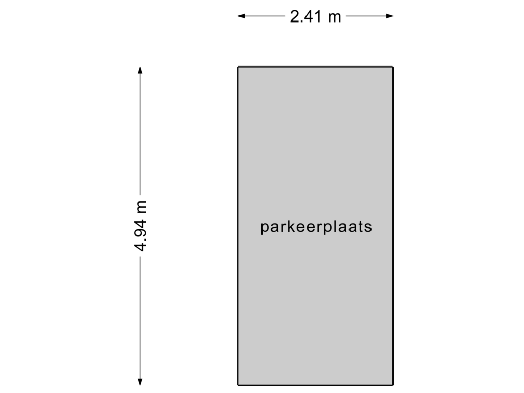 Bekijk plattegrond van Parkeerplaats van Hamsterstraat 135