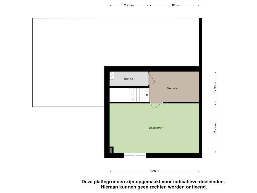 View floorplan of Eerste verdieping of Zonneweide | Levensloop (Bouwnr. 227)