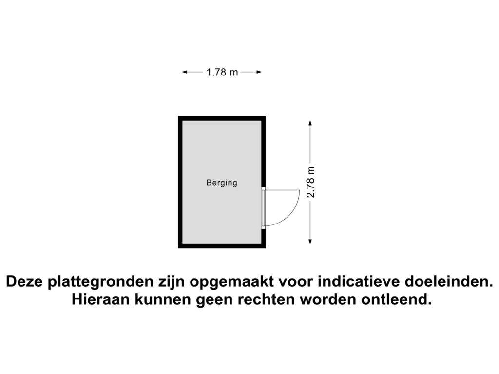 View floorplan of Berging of Zonneweide | Levensloop (Bouwnr. 227)