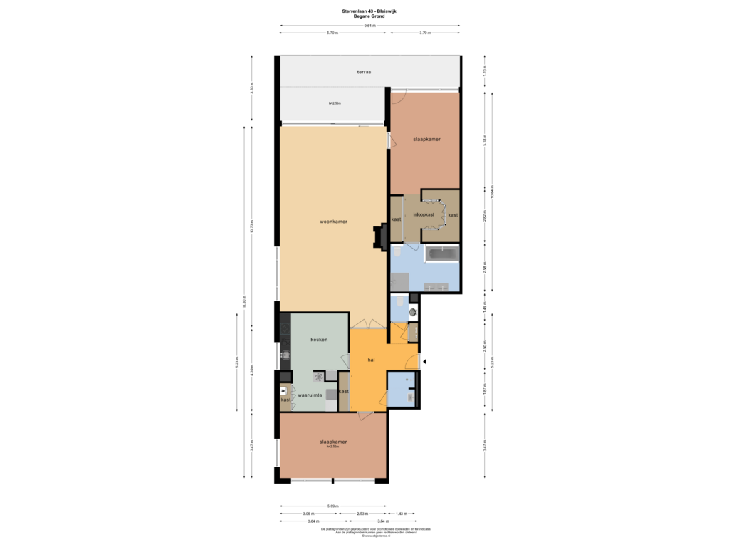 Bekijk plattegrond van BEGANE GROND van Sterrenlaan 43