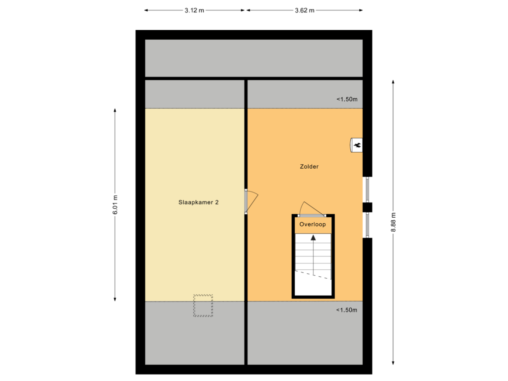 Bekijk plattegrond van Eerste verdieping van Kamille 3