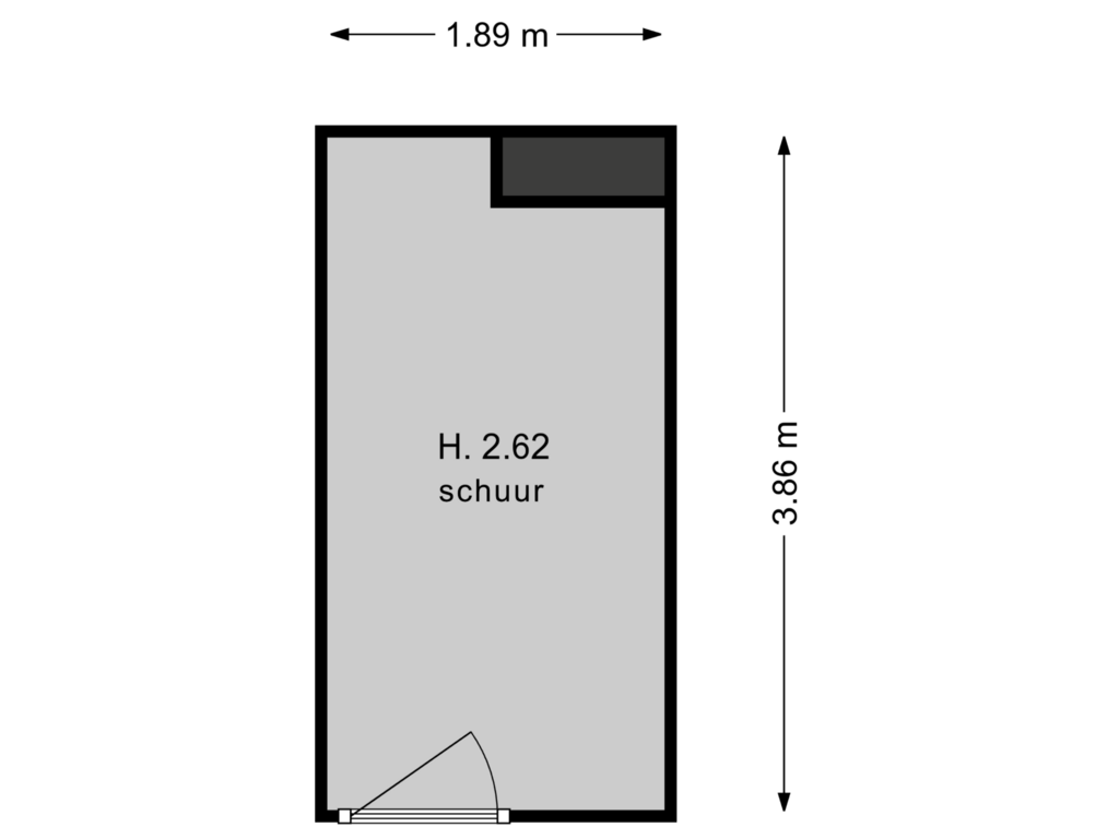 View floorplan of berging of Dorotheagaarde 48