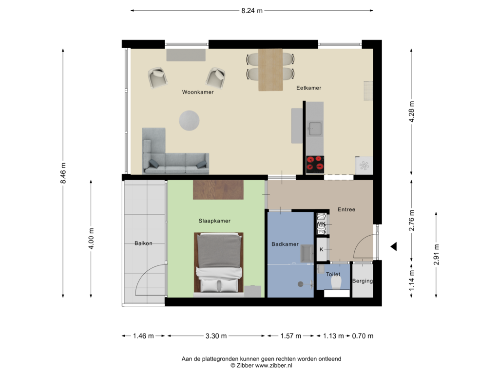 Bekijk plattegrond van Appartement van Heutinkstraat 35