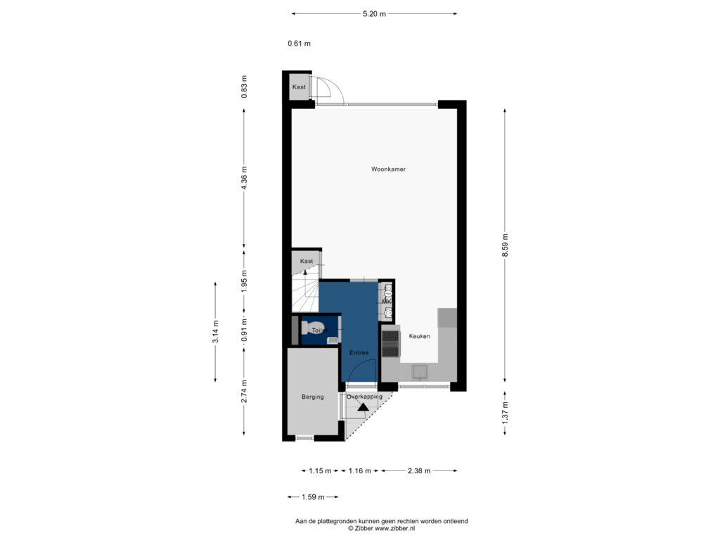 View floorplan of Begane Grond of Zuster Reichertstraat 38