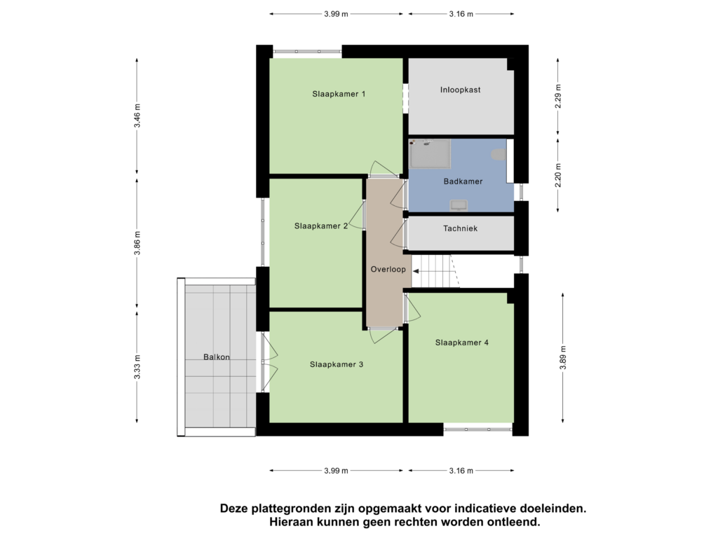 View floorplan of Eerste Verdieping of Veldzang | Vrijstaand (Bouwnr. 335)