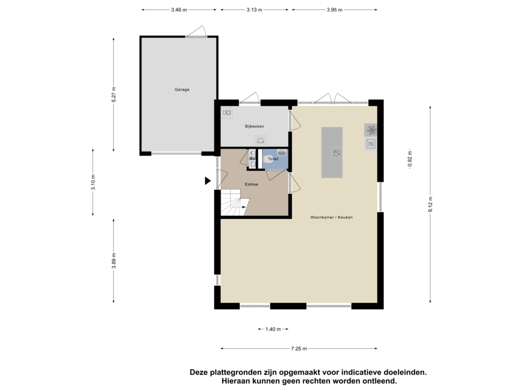 View floorplan of Begane Grond of Veldzang | Vrijstaand (Bouwnr. 334)