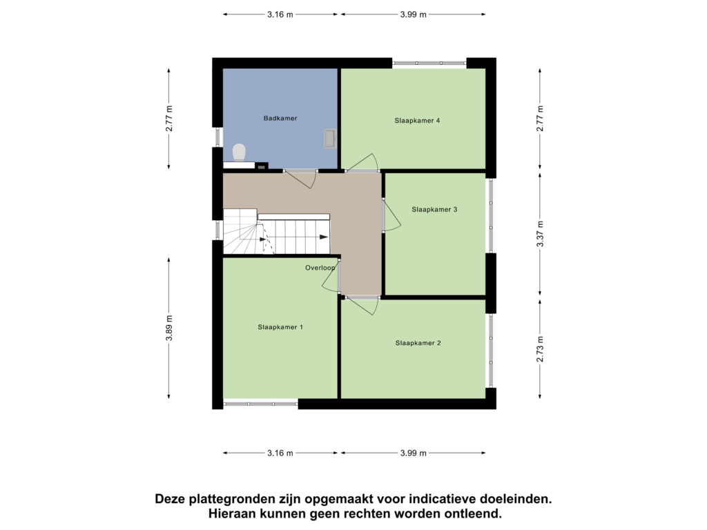 View floorplan of Eerste Verdieping of Veldzang | Vrijstaand (Bouwnr. 334)