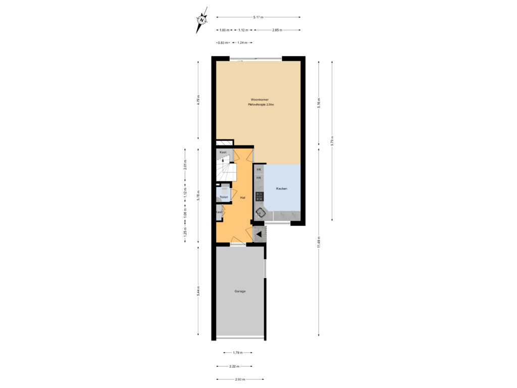 Bekijk plattegrond van Begane grond van Koggeschip 54