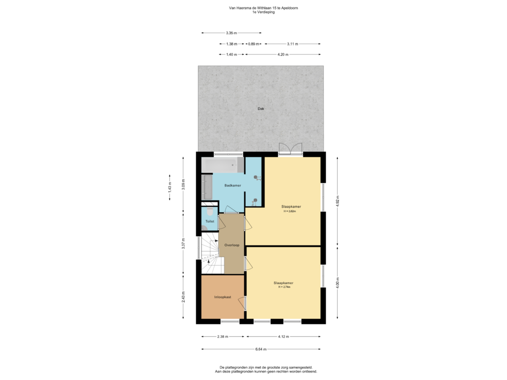 Bekijk plattegrond van 1e verdieping van Van Haersma de Withlaan 15