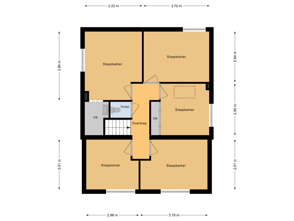 Bekijk plattegrond van 1e verdieping van Smidskade 20