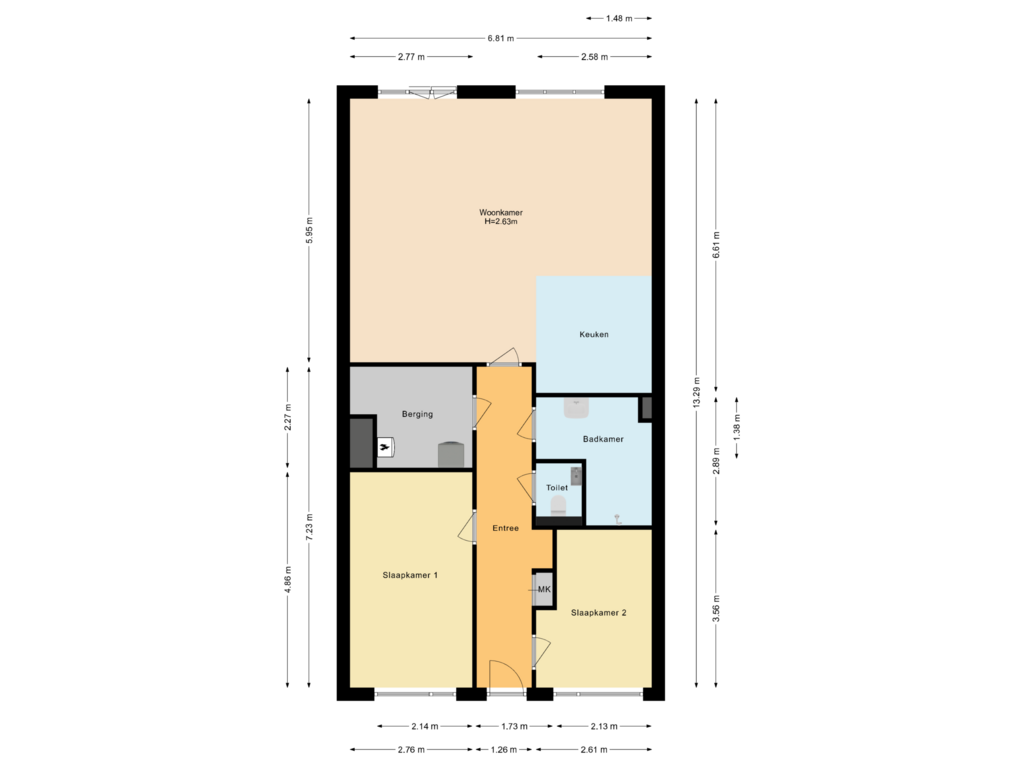 View floorplan of Appartement of Agoraweg 127