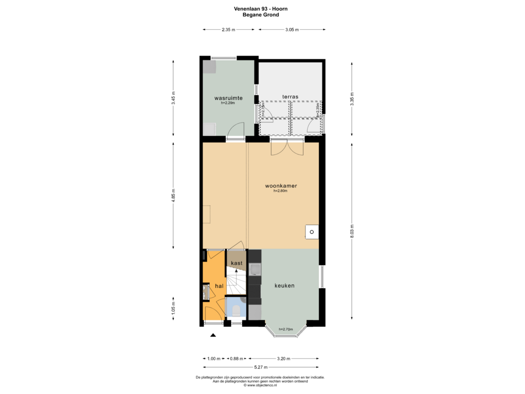 Bekijk plattegrond van BEGANE GROND van Venenlaan 93