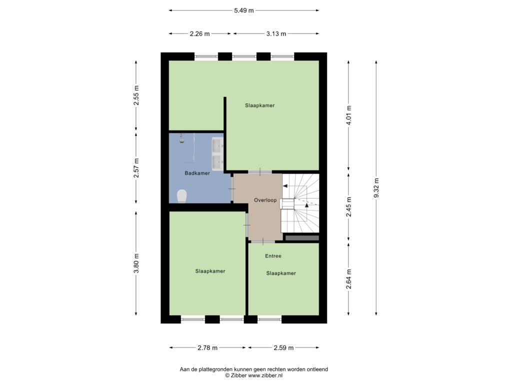 Bekijk plattegrond van Eerste Verdieping van Nabuccostraat 16