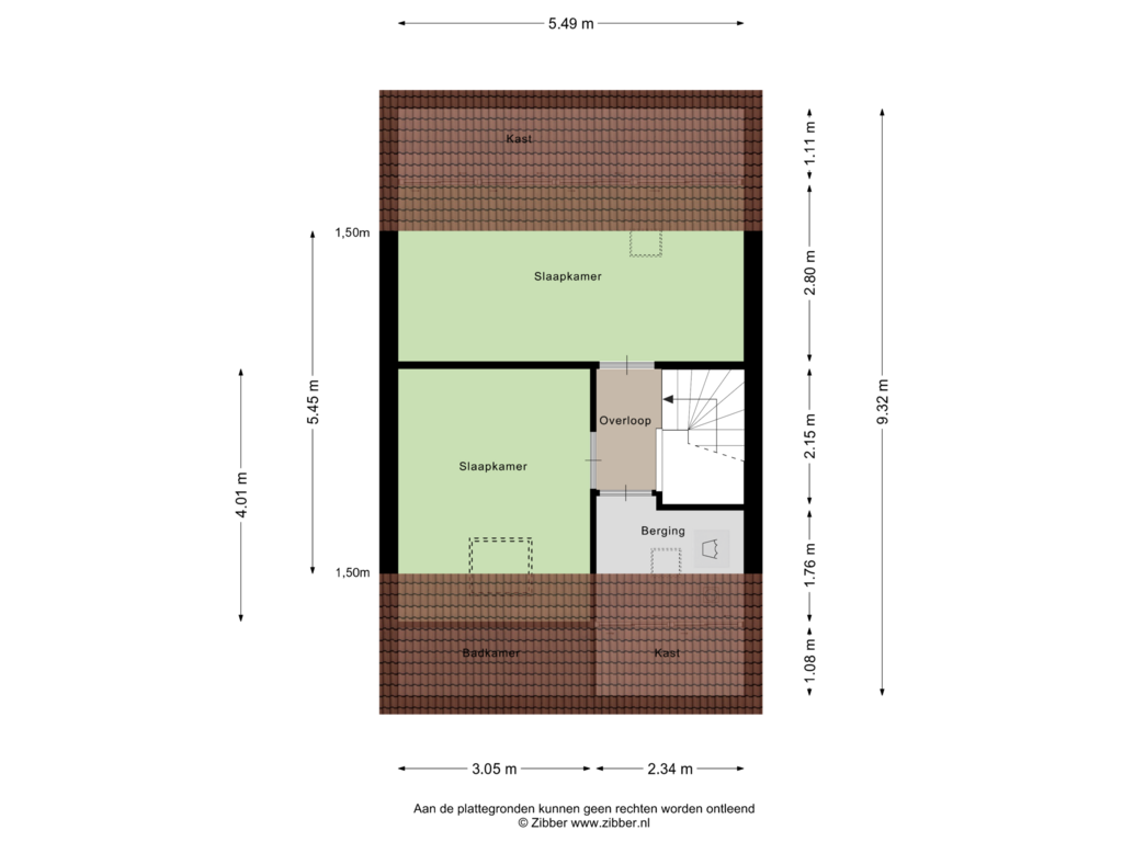 Bekijk plattegrond van Tweede verdieping van Nabuccostraat 16