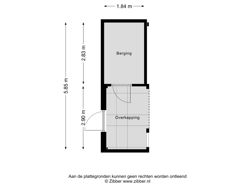 Bekijk plattegrond van Berging van Nabuccostraat 16