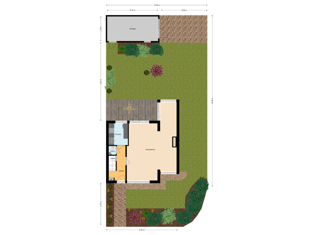 Bekijk plattegrond van Situatie van Nicolaas Maeskade 19