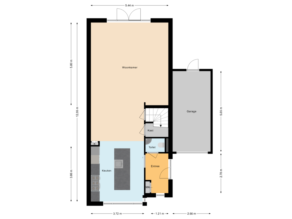 View floorplan of Begane grond of Karperstraat 140