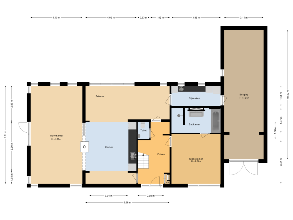 Bekijk plattegrond van Begane grond van Tipakker 11