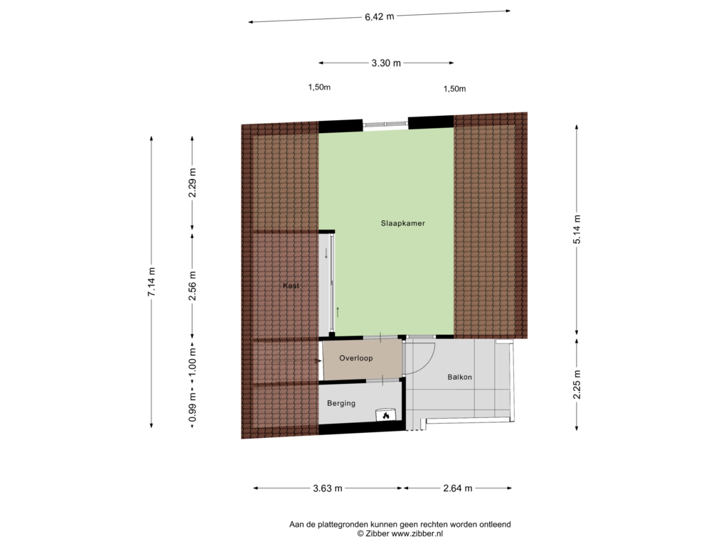 Bekijk plattegrond van Eerste Verdieping van Handelskade 12-B