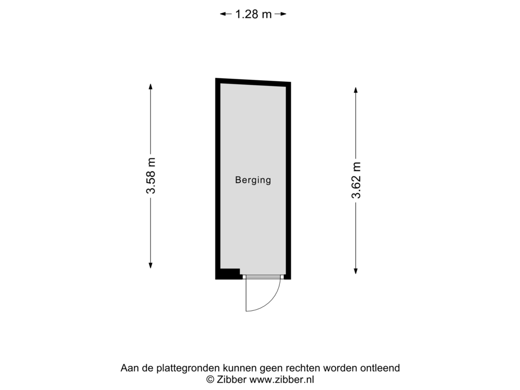 Bekijk plattegrond van Berging van Handelskade 12-B