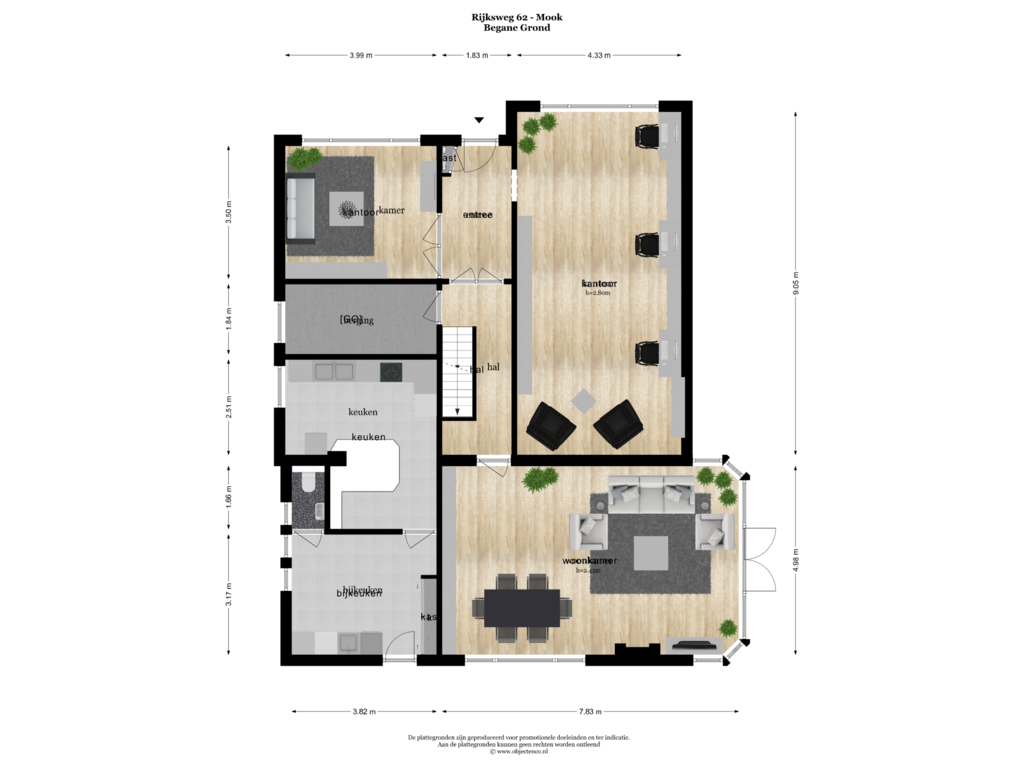 Bekijk plattegrond van BEGANE GROND van Rijksweg 62