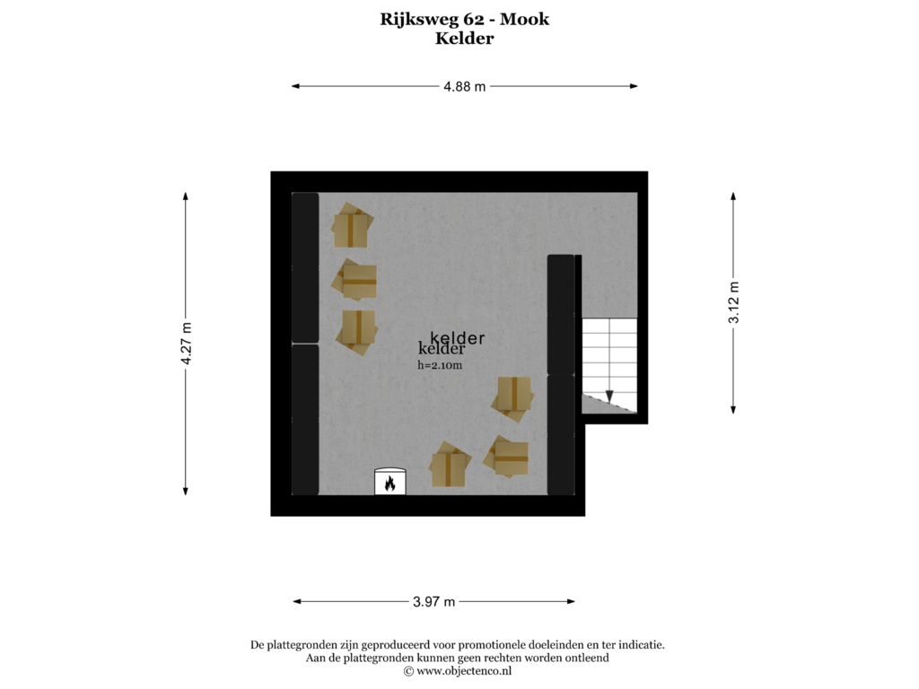 Bekijk plattegrond van KELDER van Rijksweg 62