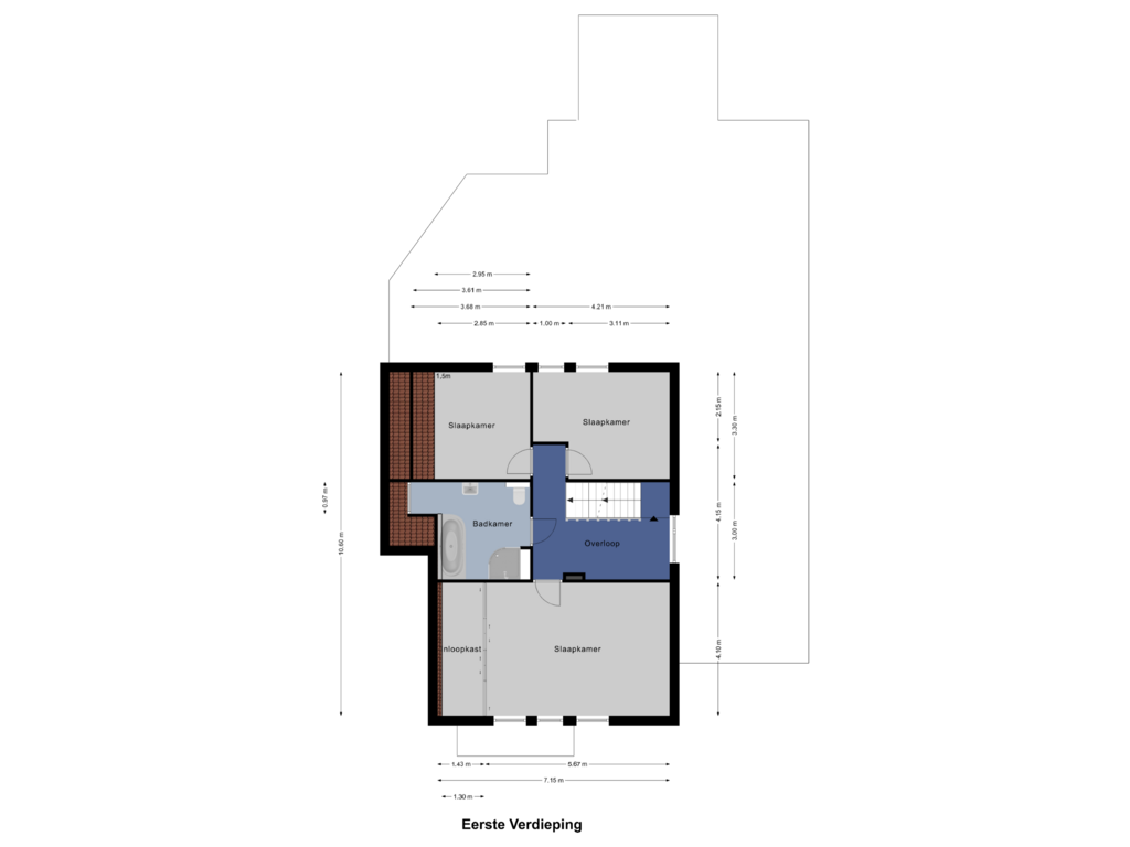 Bekijk plattegrond van Eerste Verdieping van Sterkselseweg 7-B