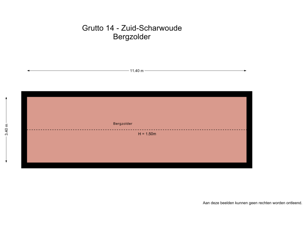 Bekijk plattegrond van Bergzolder van Grutto 14