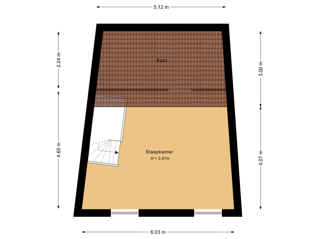 View floorplan of Tweede verdieping of Parnassialaan 132