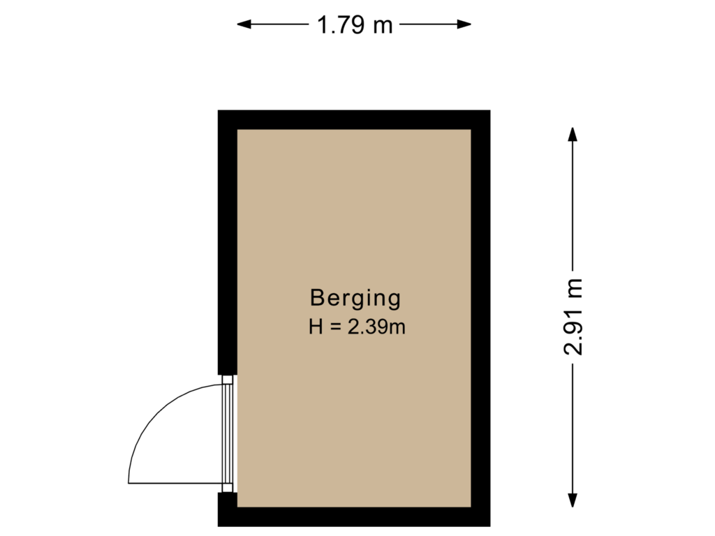 View floorplan of Berging of Parnassialaan 132