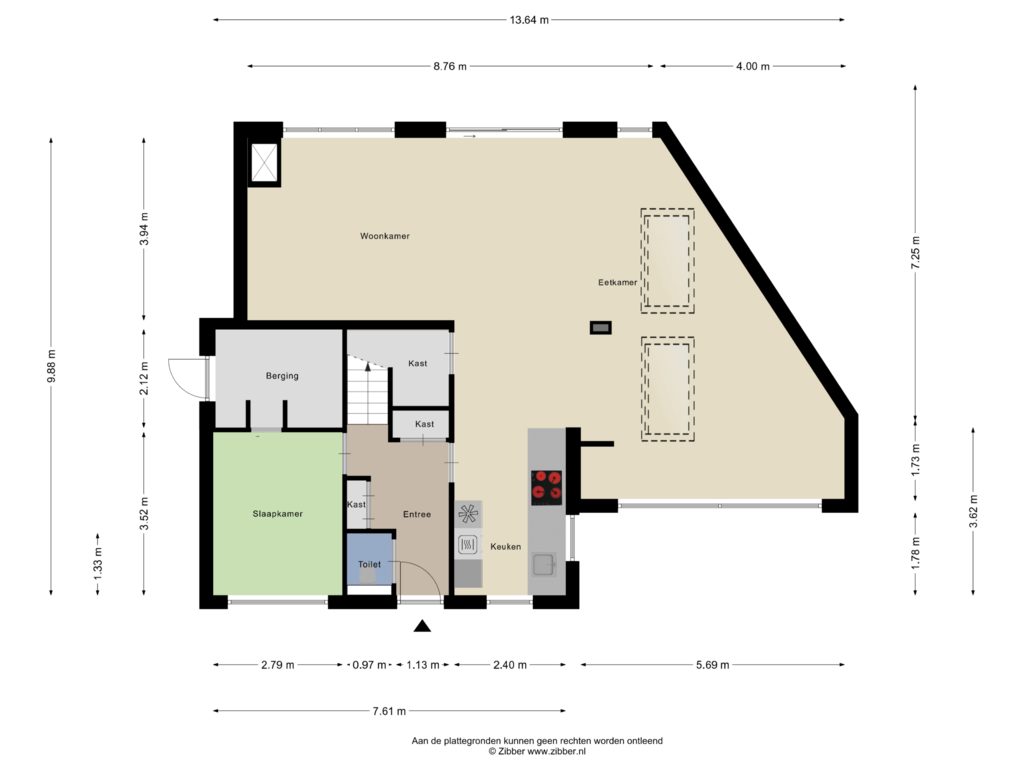 View floorplan of Begane Grond of Kollumstraat 4