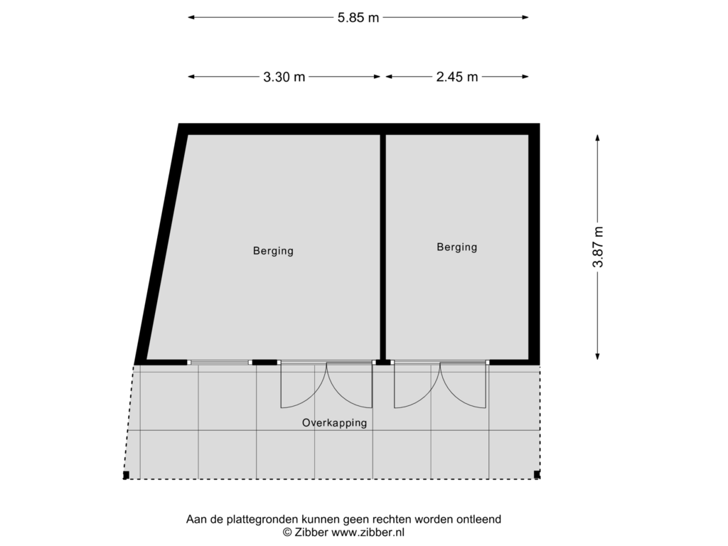 View floorplan of Berging of Kollumstraat 4