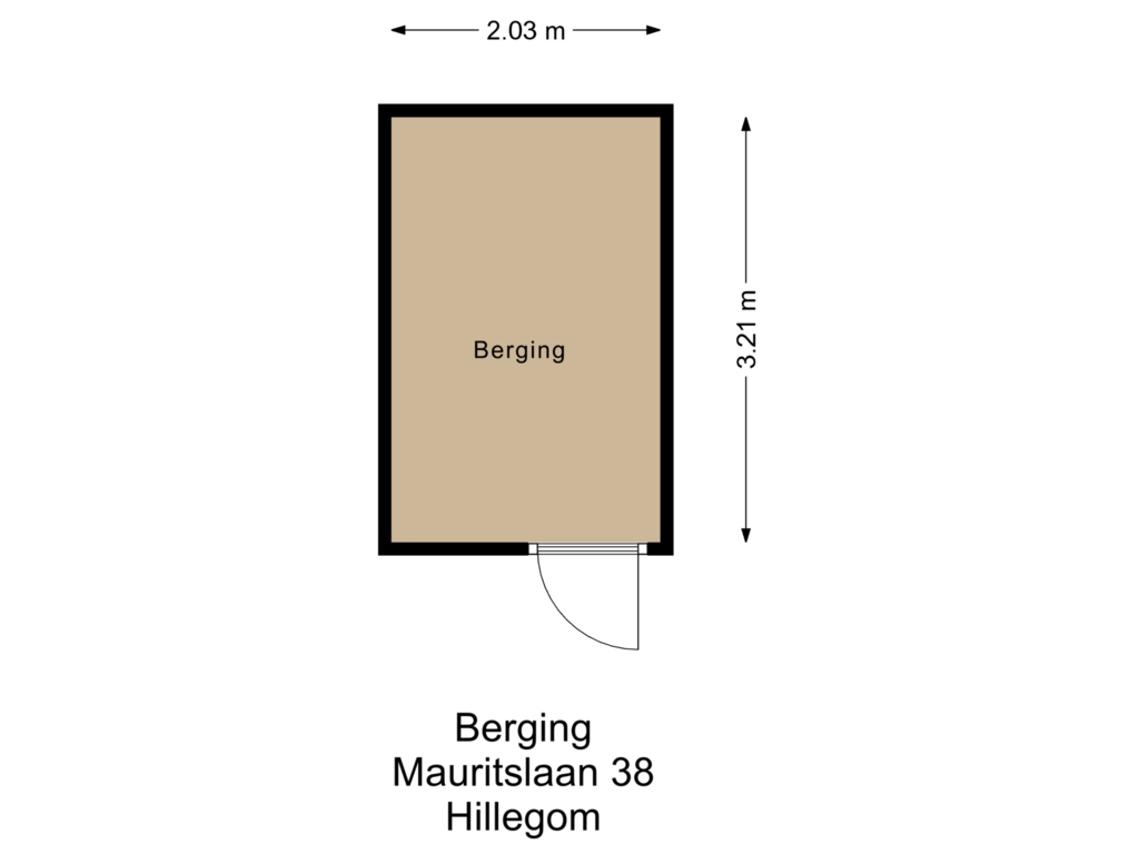 Bekijk plattegrond van Berging van Mauritslaan 38