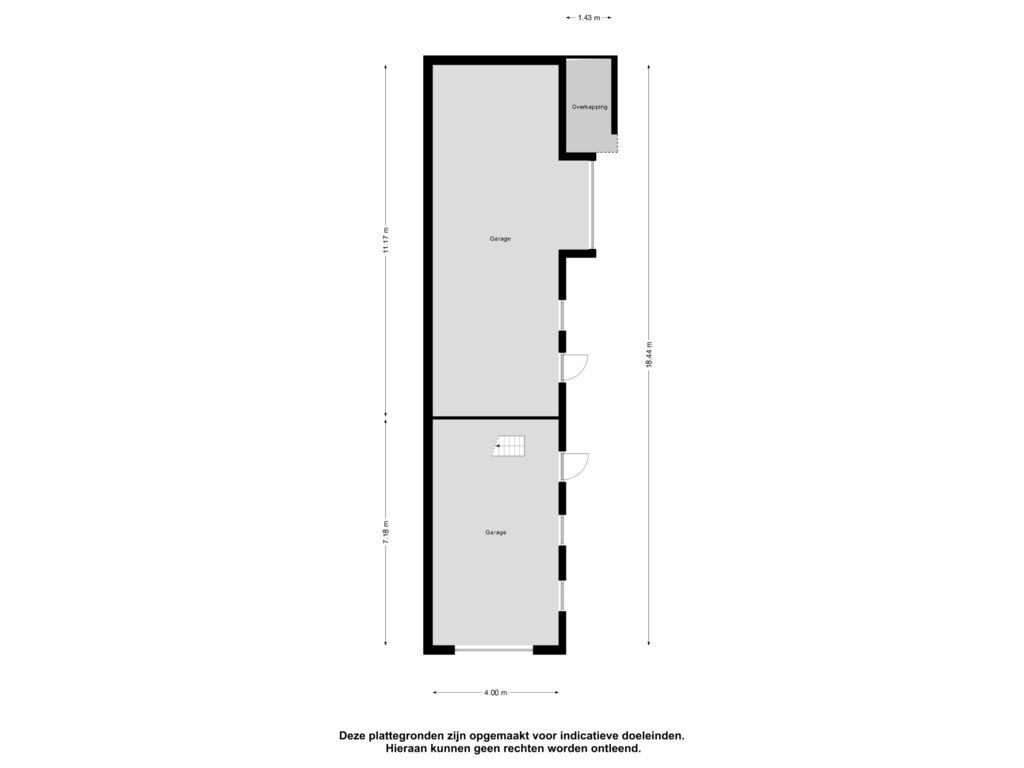 Bekijk plattegrond van Garage van Kerkstraat 25-A